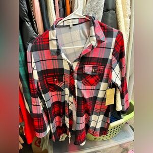NWT plaid button up shirt